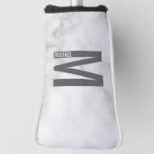 Couvre-club De Golf Monogramme et nom personnalisés modernes (Tourné à 90°)