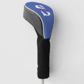 Couvre-club De Golf Monogramme et nom professionnel classique moderne (Incliné)