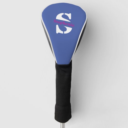 Couvre-club De Golf Monogramme et nom professionnel classique moderne (Devant)