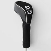 Couvre-club De Golf Monogramme et nom professionnel simple classique (Incliné)