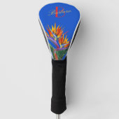 Couvre-club De Golf Monogramme Floral Moderne Vibrant (Devant)