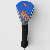 Couvre-club De Golf Monogramme Floral Vibrant Moderne (Devant)