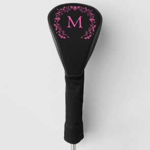 Couvre-club De Golf Monogramme girly rose