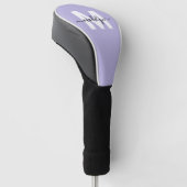 Couvre-club De Golf Monogramme Initial de Lavande Violette (Incliné)