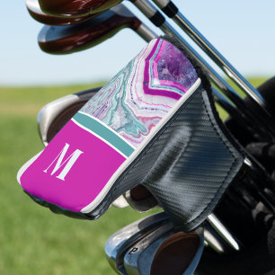 Couvre-club De Golf Monogramme Initial De Style Moderne 