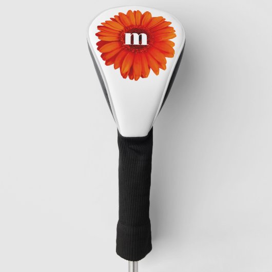Couvre-club De Golf Monogramme initial Gerbera Daisy (Devant)