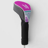 Couvre-club De Golf Monogramme Initial Moderne Tendance  (Incliné)
