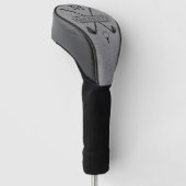 Couvre-club De Golf Monogramme Initial Nom Gris (Incliné)