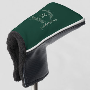 Couvre-club De Golf Monogramme initial personnalisé vert foncé
