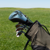 Couvre-club De Golf Monogramme initial phénix métallisé bleu sarcelle (In Situ)