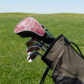 Couvre-club De Golf Monogramme Initial Rose Élégant (In Situ)