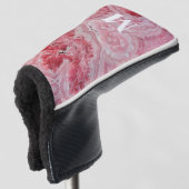 Couvre-club De Golf Monogramme Initial Rose Féminin (Devant 3/4)