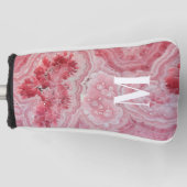 Couvre-club De Golf Monogramme Initial Rose Féminin (Devant)