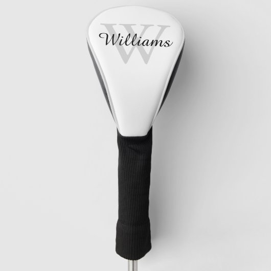 Couvre-club De Golf Monogramme Initiale et Nom Personnalisés (Devant)