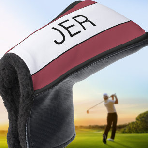 Couvre-club De Golf Monogramme Initiales Personnalisées Putter Rouge N