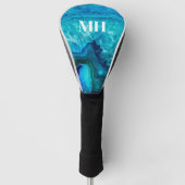 Couvre-club De Golf Monogramme moderne Agate (Devant)