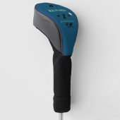 Couvre-club De Golf Monogramme Moderne I Monogramme Bleu (Incliné)