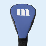 Couvre-club De Golf Monogramme moderne initial<br><div class="desc">La typographie coque moderne minimaliste monogramme design initial qui peut être modifié pour personnaliser.</div>