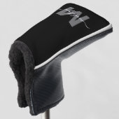 Couvre-club De Golf Monogramme Noir Blanc (Devant 3/4)