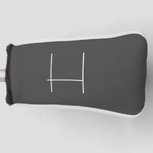 Couvre-club De Golf Monogramme Nom propre Initiale moderne minimaliste