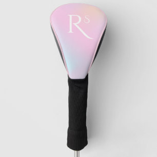 Couvre-club De Golf Monogramme Ombre Holographique Rose Girl Personnal