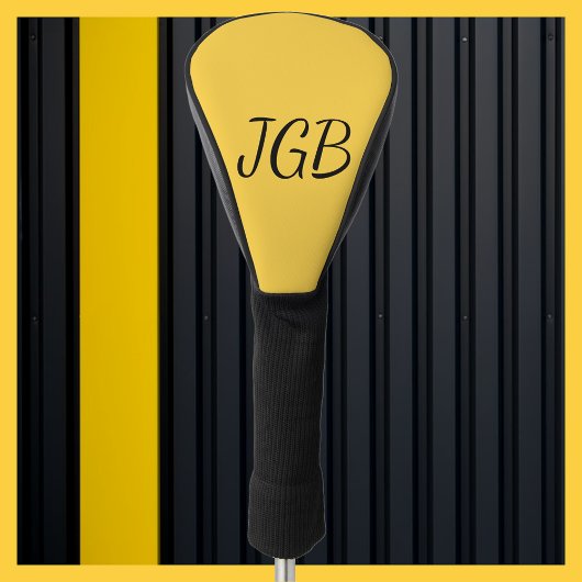 Couvre-club De Golf Monogramme or jaune ou choisir votre couleur