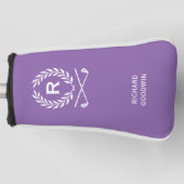 Couvre-club De Golf Monogramme Personnalisé Classique Nom Putter Viole (Devant)