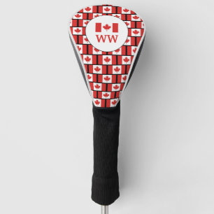Couvre-club De Golf Monogramme personnalisé du drapeau du CANADA