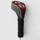 Couvre-club De Golf Monogramme personnalisé Initiale Nom Art Lily (Incliné)