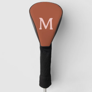 Couvre-club De Golf Monogramme personnalisé orange brûlé