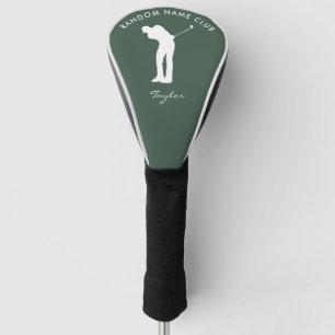 Couvre-club De Golf Monogramme personnalisé Sage moderne Green Club No