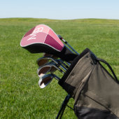 Couvre-club De Golf Monogramme rose moderne (In Situ)