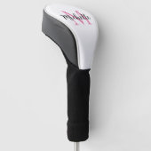 Couvre-club De Golf Monogramme rose Prénom Personnalisé (Incliné)