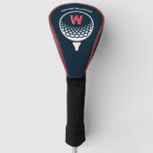 Couvre-club De Golf Monogramme Rouge Blanc & Bleu (Devant)