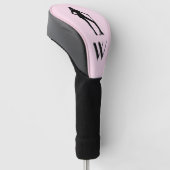 Couvre-club De Golf Monogramme Sport rose féminin Golf (Incliné)