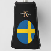 Couvre-club De Golf Monogramme & Suède Drapeau Clubs de Golf Couvertur (Tourné à 90°)