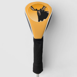 Couvre-club De Golf Moose at Sunset - Art original de la faune