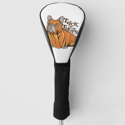 Couvre-club De Golf Mops d'Halloween (Devant)