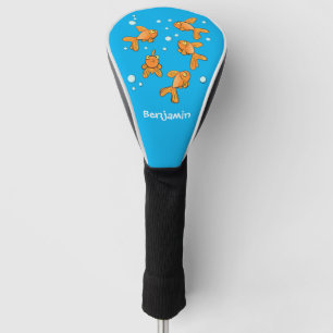 Couvre-club De Golf Morceau de poisson rouge orange mignon sur dessin