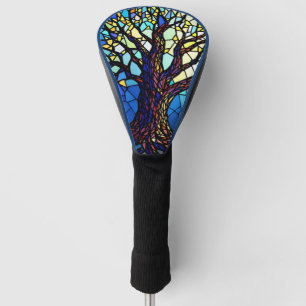 Couvre-club De Golf Mosaïque de verre brisé de l'Arbre de Vie