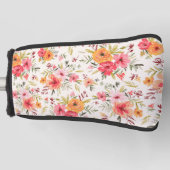 Couvre-club De Golf Motif à fleurs Orange Doodle Garden (Devant)