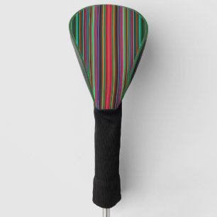 Couvre-club De Golf Motif à rayures multicolores