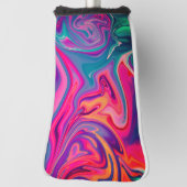 Couvre-club De Golf Motif Abstrait vert bleu clair et tendance (Tourné à 90°)