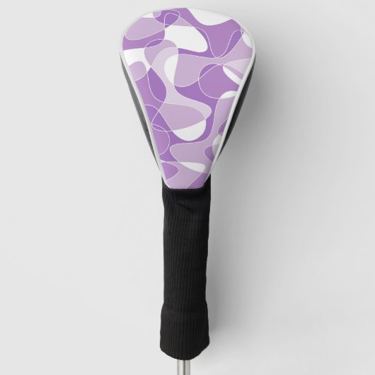 Couvre-club De Golf Motif Abstrait - violet. (Devant)