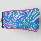 Couvre-club De Golf Motif bleu-vert tropical (Devant)