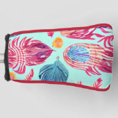 Couvre-club De Golf Motif Boho Feathers (Devant)
