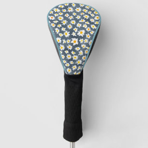 Couvre-club De Golf Motif botanique à fleur de marguerite mignonne en