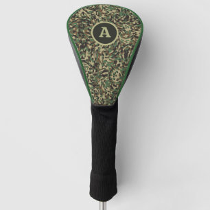 Couvre-club De Golf Motif camouflage vert tendance Lettre personnalisé