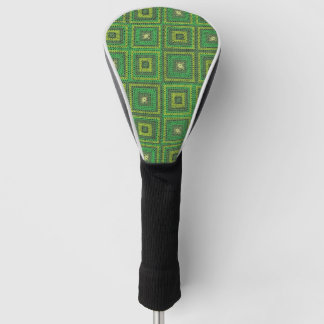 Couvre-club De Golf Motif Carré Green Granny