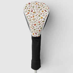 Couvre-club De Golf Motif Champignon Feuille Florale de la Forêt Autom